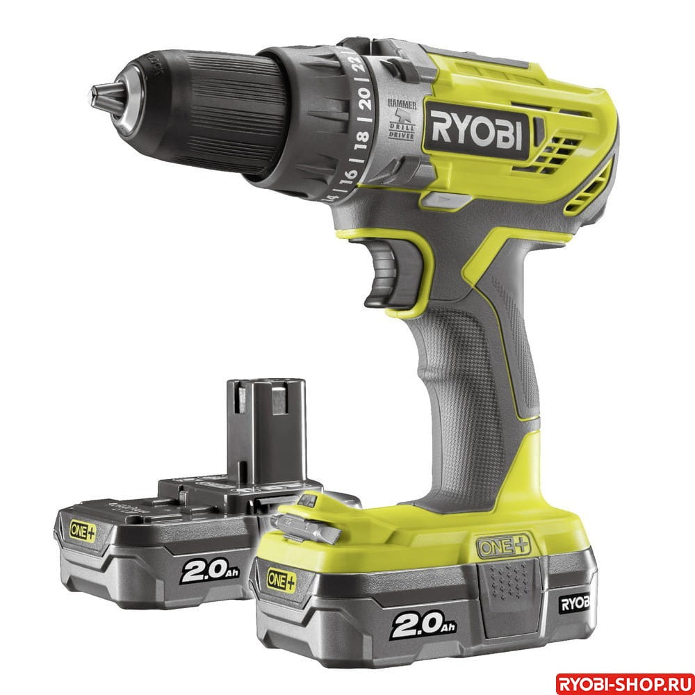 Дрель-шуруповерт аккумуляторная Ryobi R18DD3-220S 5133003348 - 18В в  фирменном магазине RYOBI