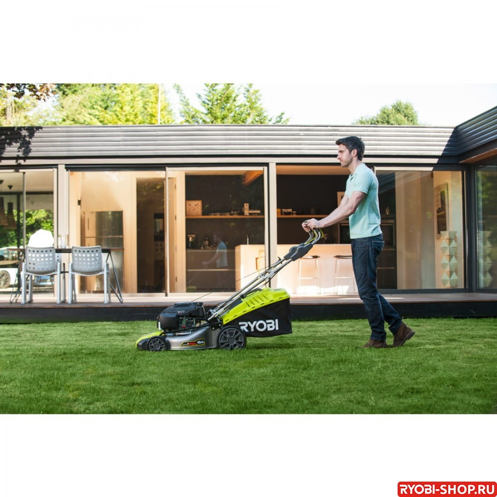 Газонокосилка самоходная бензиновая Ryobi RLM46175Y 5133003671 ...