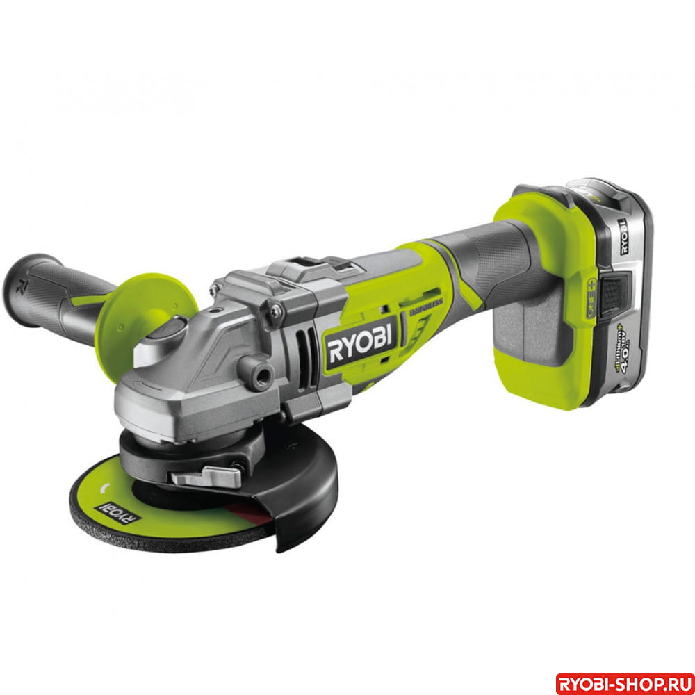 машина угловая шлифовальная аккумуляторная ryobi r18ag7 140s one (180) фото