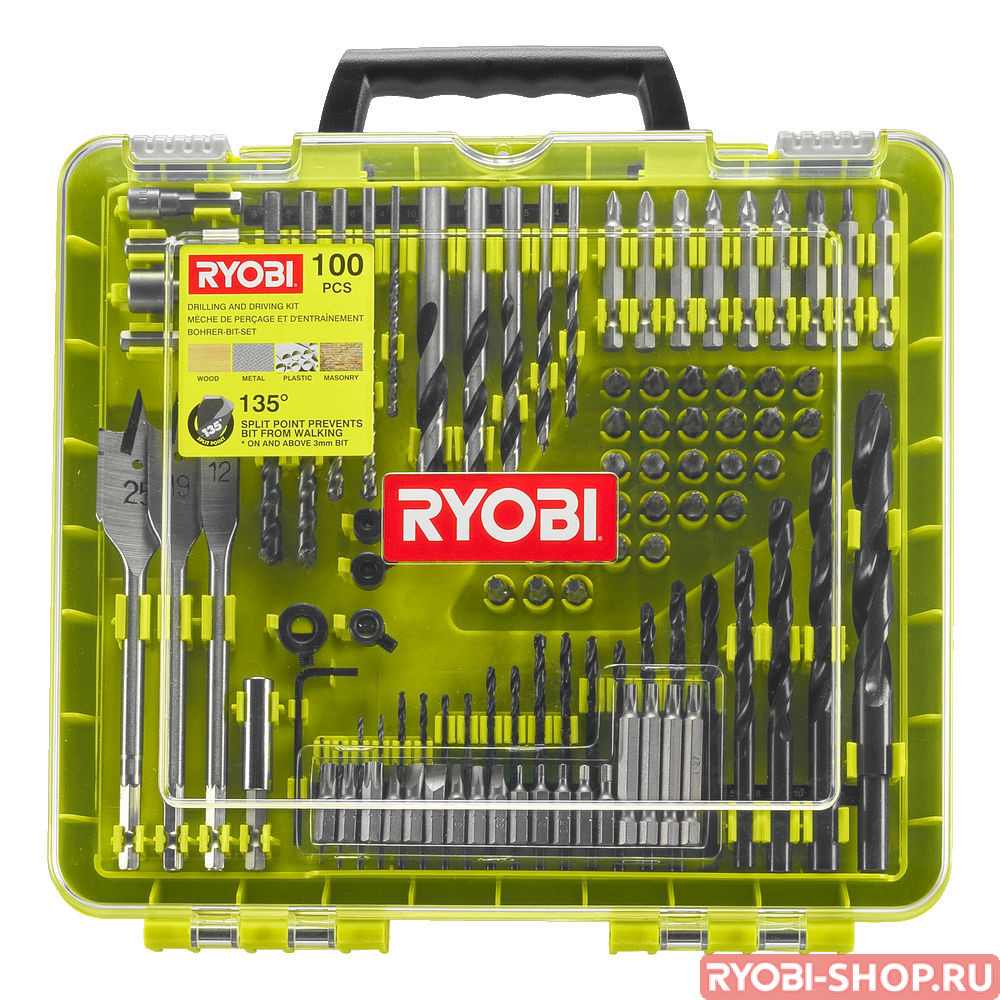 Набор бит и сверл Ryobi RAKDD100 5132004666 - Завинчивание в фирменном ...