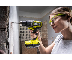 Ударная, бесщеточная дрель-шуруповерт Ryobi RPD18X-242S 18В