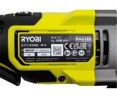 Бесщеточная углошлифмашина Ryobi RAG18X-1x40SJ 18В