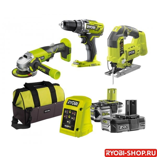 Фирма электроинструментов. Набор инструментов Ryobi one+ r18ddag-252s 5133003819. Ryobi one+ r18ddag-252s. Набор инструментов Ryobi one+. Набор аккумуляторного электроинструмента, Кол-во: 4 шт. Ryobi r18ck4-252s.