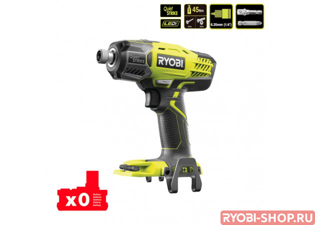 Винтоверт импульсный аккумуляторный Ryobi R18QS-0 ONE+ R18QS-0 ONE+ 5133002642 в фирменном магазине Ryobi