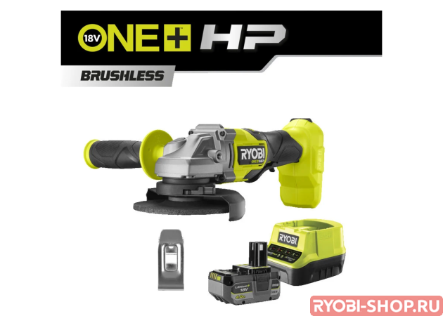 Бесщеточная углошлифмашина Ryobi RAG18X-1x40SJ 18В